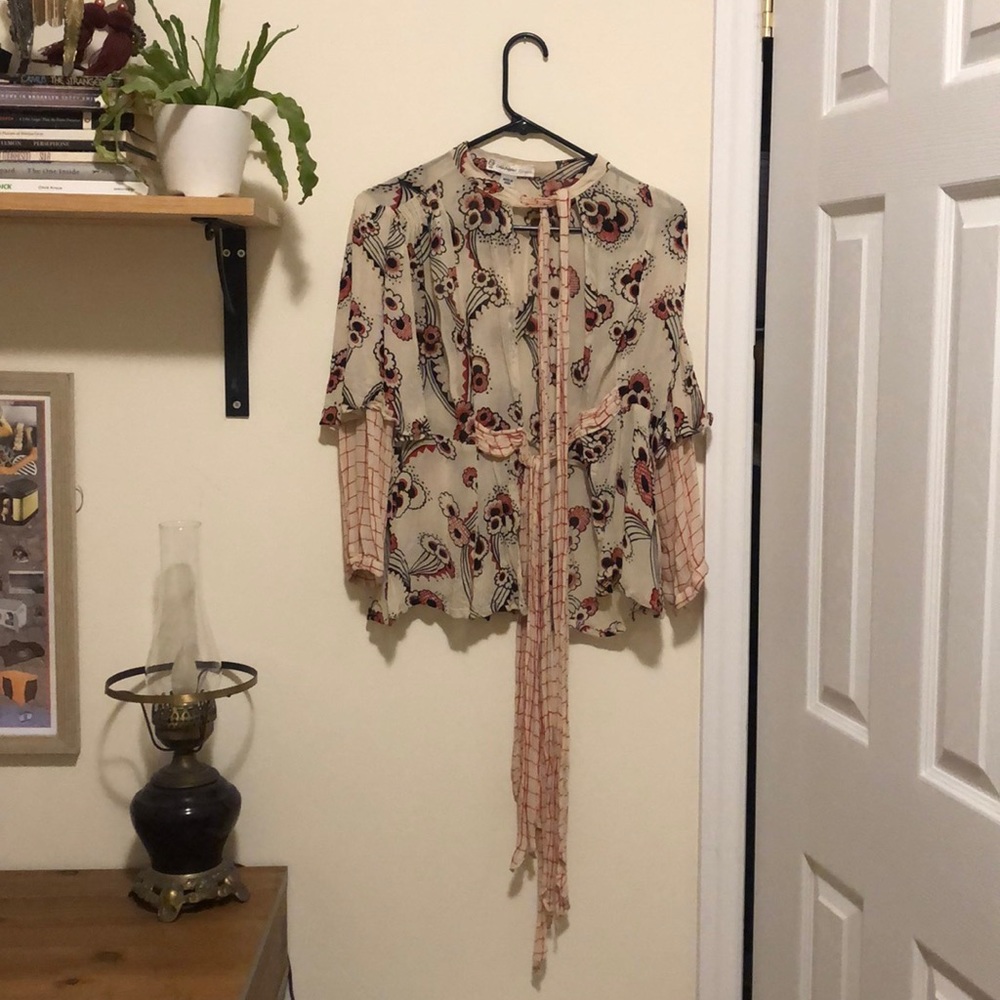 Top Shop Silk Kimono Blouse